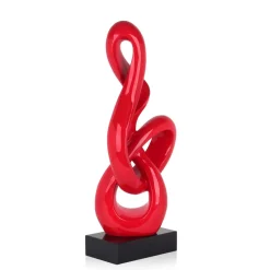Statues & Sculptures Table Top|Floor Standing-Dynamic Twist 58cm Red Resin Indoor Sculpture