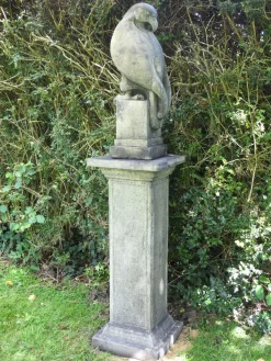 Statues & Sculptures Eagles|Modern-Eagle on Athenian Pedestal Modern Stone Garden Statue