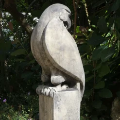 Statues & Sculptures Eagles|Modern-Eagle on Modena Pedestal Modern Stone Garden Statue