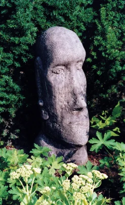 Statues & Sculptures Easter Island Heads-Easter Island Head Stone Garden Ornament
