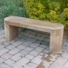 Statues & Sculptures Stone Benches-Elegance Polished Rainbow Sandstone Garden Bench