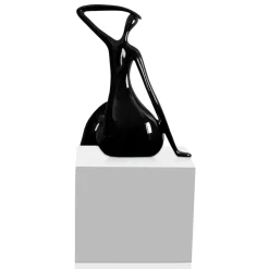 Statues & Sculptures Figurative|Table Top-Elegant Grace 75cm Black Resin Indoor Sculpture