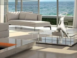 Statues & Sculptures Figurative|Table Top-Elegant Grace 75cm White Resin Indoor Sculpture