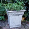Statues & Sculptures Large|Square-Empire Urn Stone Garden Planter