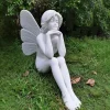 Statues & Sculptures Fairies-Enchanted Fairy 60cm Marble Resin Garden Statue