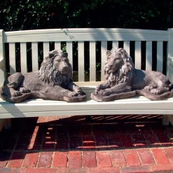 Statues & Sculptures Wildlife|Lions-English Lions Stone Garden Statues