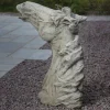 Statues & Sculptures Horses-Epona Horses Head Stone Garden Ornament