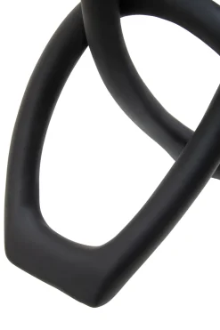 Statues & Sculptures Table Top|Abstract-Eternal Curves 19cm Black Resin Indoor Sculpture