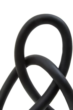 Statues & Sculptures Table Top|Abstract-Eternal Curves 19cm Black Resin Indoor Sculpture