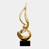 Statues & Sculptures Giant|Floor Standing-Eternal Flame 173cm Gold Metal Garden Sculpture