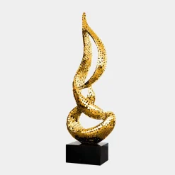 Statues & Sculptures Giant|Floor Standing-Eternal Flame 173cm Gold Metal Garden Sculpture