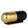 Statues & Sculptures Table Top|Contemporary-Eternal Health Pill 13cm Gold Resin Indoor Sculpture