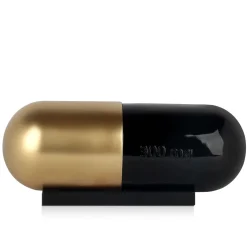 Statues & Sculptures Table Top|Contemporary-Eternal Health Pill 13cm Gold Resin Indoor Sculpture