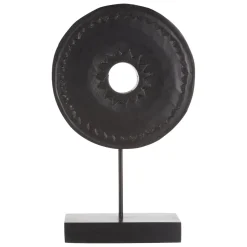 Statues & Sculptures Table Top|Abstract-Eternal Loop 44cm Black Wood Indoor Sculpture