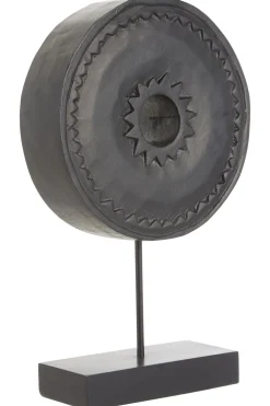 Statues & Sculptures Table Top|Abstract-Eternal Loop 44cm Black Wood Indoor Sculpture