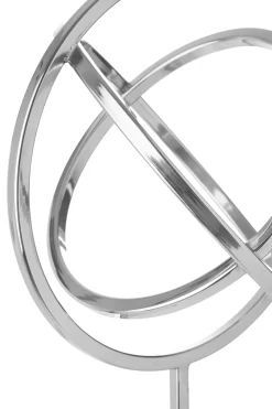 Statues & Sculptures Table Top|Contemporary-Eternal Orbit 42cm Silver Metal Indoor Sculpture