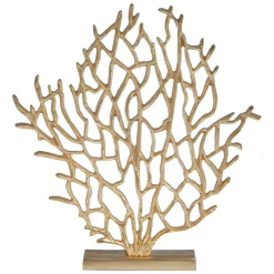 Statues & Sculptures Table Top|Contemporary-Euphoric Coral 40cm Gold Metal Indoor Sculpture
