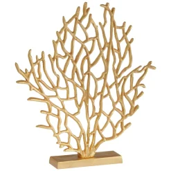 Statues & Sculptures Table Top|Contemporary-Euphoric Coral 40cm Gold Metal Indoor Sculpture