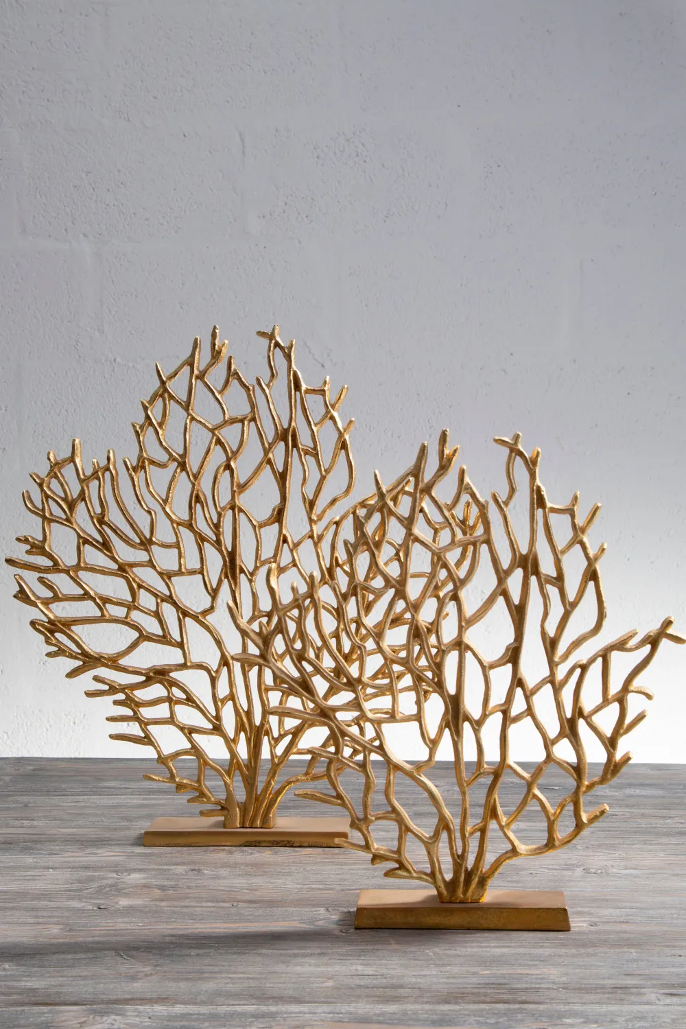 Statues & Sculptures Table Top|Contemporary-Euphoric Coral 40cm Gold Metal Indoor Sculpture