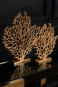 Statues & Sculptures Table Top|Contemporary-Euphoric Coral 54cm Gold Metal Indoor Sculpture