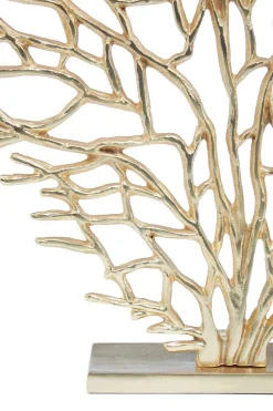 Statues & Sculptures Table Top|Contemporary-Euphoric Coral 54cm Gold Metal Indoor Sculpture