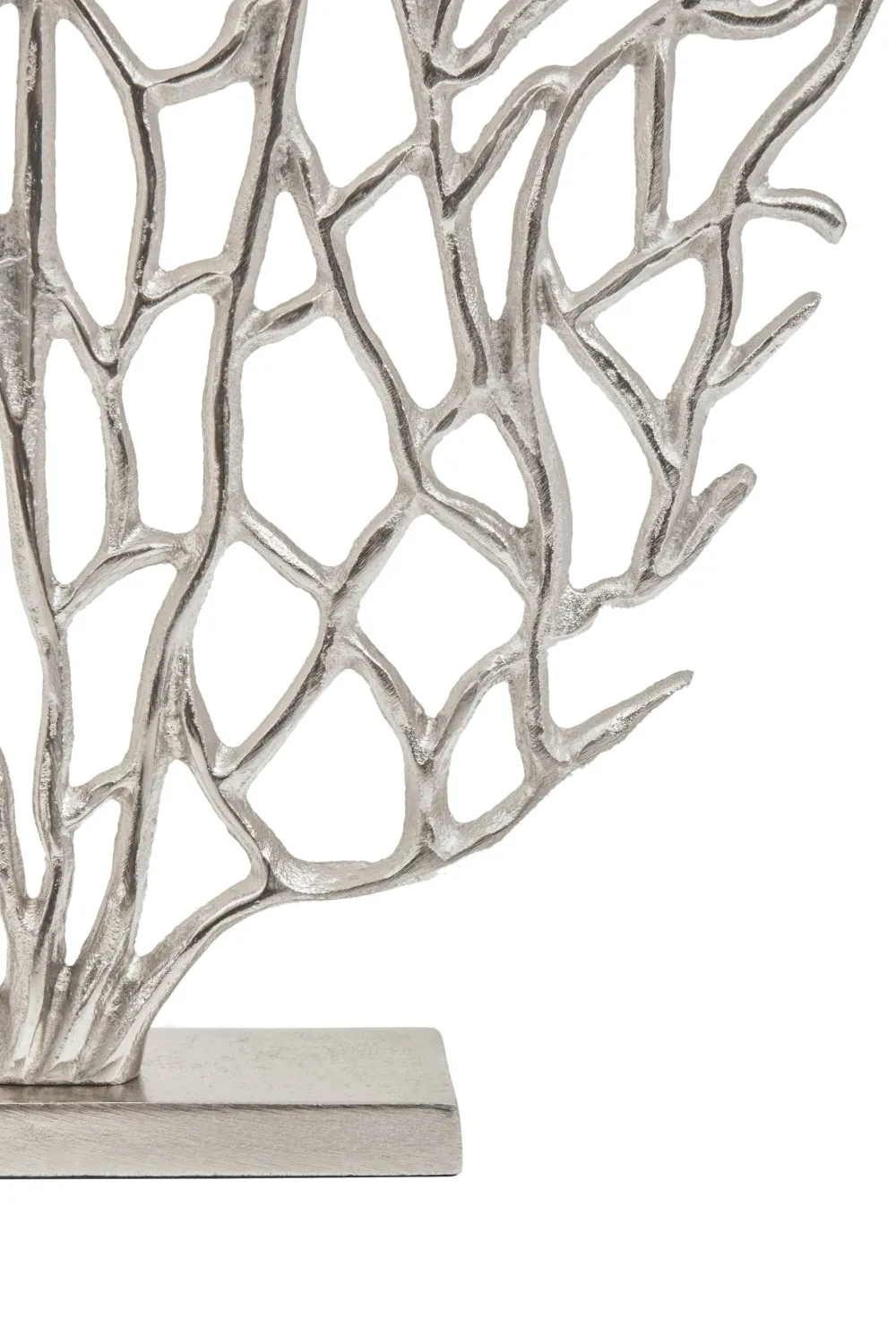 Statues & Sculptures Table Top|Contemporary-Euphoric Coral 43cm Silver Metal Indoor Sculpture