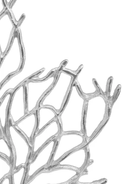 Statues & Sculptures Table Top|Modern-Euphoric Coral 53cm Silver Metal Indoor Sculpture