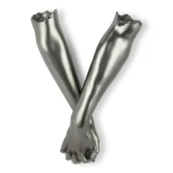 Statues & Sculptures Wall Art|Contemporary-Everlasting Embrace 55cm Anthracite Resin Wall Sculpture