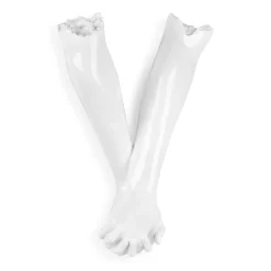 Statues & Sculptures Wall Art|Contemporary-Everlasting Embrace 55cm White Resin Wall Sculpture