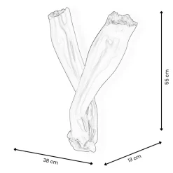 Statues & Sculptures Wall Art|Contemporary-Everlasting Embrace 55cm White Resin Wall Sculpture