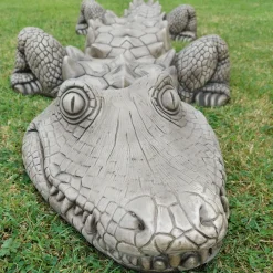 Statues & Sculptures Reptiles-Five Piece Crocodile Stone Garden Ornament