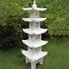 Statues & Sculptures Pagodas-Five Tier Japanese Pagoda Lantern Marble Garden Ornament