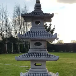 Statues & Sculptures Pagodas-Five Tier Japanese Pagoda Lantern Stone Garden Ornament