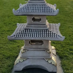 Statues & Sculptures Pagodas-Five Tier Japanese Pagoda Lantern Stone Garden Ornament