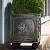 Statues & Sculptures Square-Fleur-De-Lis Metal Garden Planter