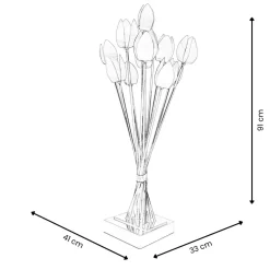 Statues & Sculptures Table Top|Floor Standing-Floral Awakening 91cm Metal Indoor Sculpture