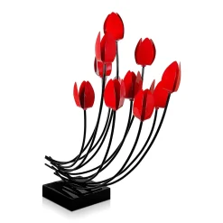 Statues & Sculptures Table Top|Contemporary-Floral Symphony 74cm Metal Indoor Sculpture