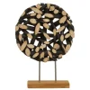 Statues & Sculptures Table Top|Abstract-Forest Orb 50cm Black Wood Indoor Sculpture