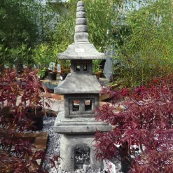 Statues & Sculptures Pagodas-Four Piece Japanese Pagoda Stone Garden Ornament