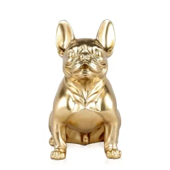 Statues & Sculptures Table Top|Floor Standing-French Bulldog 40cm Gold Resin Indoor Sculpture