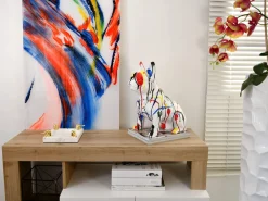 Statues & Sculptures Table Top|Floor Standing-French Bulldog 40cm Multicolour Resin Indoor Sculpture