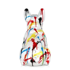 Statues & Sculptures Table Top|Floor Standing-French Bulldog 40cm Multicolour Resin Indoor Sculpture