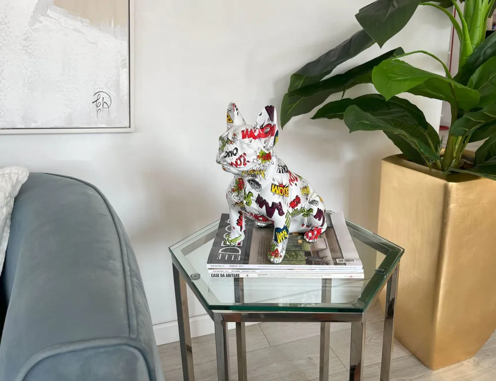 Statues & Sculptures Table Top|Pop Art-French Bulldog 30cm Pop Art Resin Indoor Sculpture