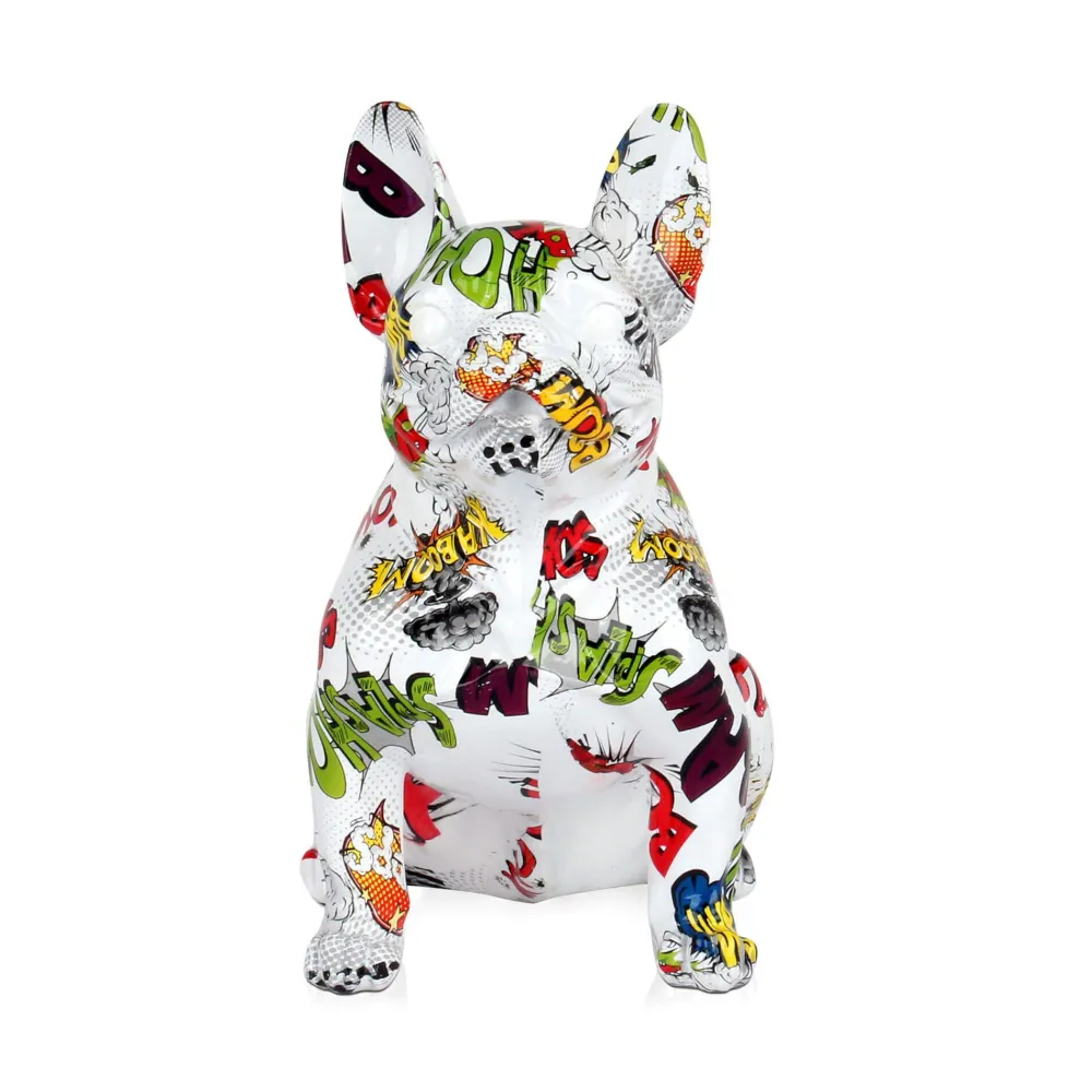 Statues & Sculptures Table Top|Pop Art-French Bulldog 30cm Pop Art Resin Indoor Sculpture