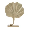 Statues & Sculptures Table Top|Contemporary-Ginkgo Leaf 28cm Gold Metal Indoor Sculpture