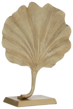 Statues & Sculptures Table Top|Contemporary-Ginkgo Leaf 28cm Gold Metal Indoor Sculpture