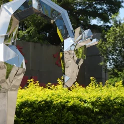 Statues & Sculptures Wildlife|Contemporary-Giraffe 181cm Geometric Metal Garden Sculpture