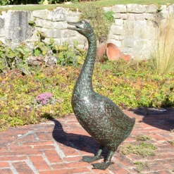 Statues & Sculptures Goose-Goose 66cm Bronze Metal Garden Ornament