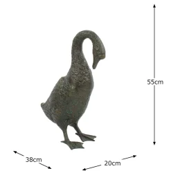 Statues & Sculptures Goose-Goose 55cm Bronze Metal Garden Ornament