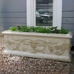 Statues & Sculptures Troughs|Large-Grand Athena Trough Stone Garden Planter
